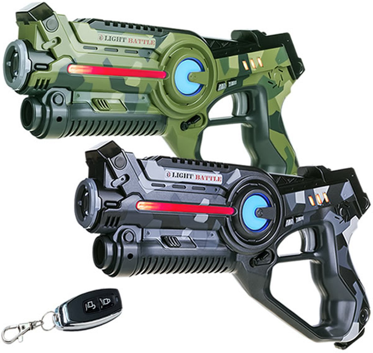 2 Light Battle Active laserguns met anticheat | lasergames – camo groen en camo grijs